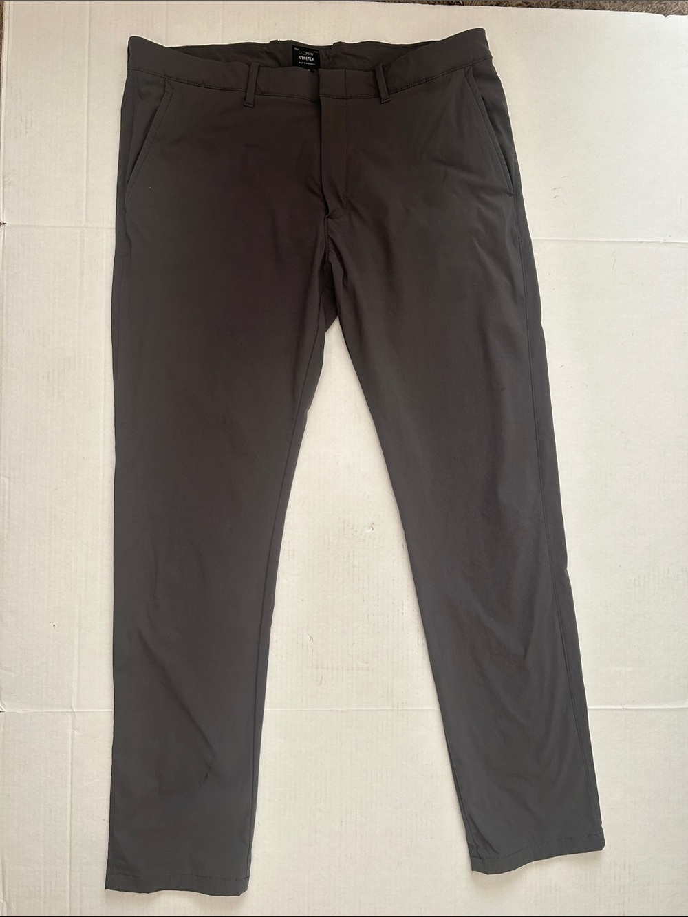 J. Crew Men's Dark Charcoal Stretch Pant 36x32